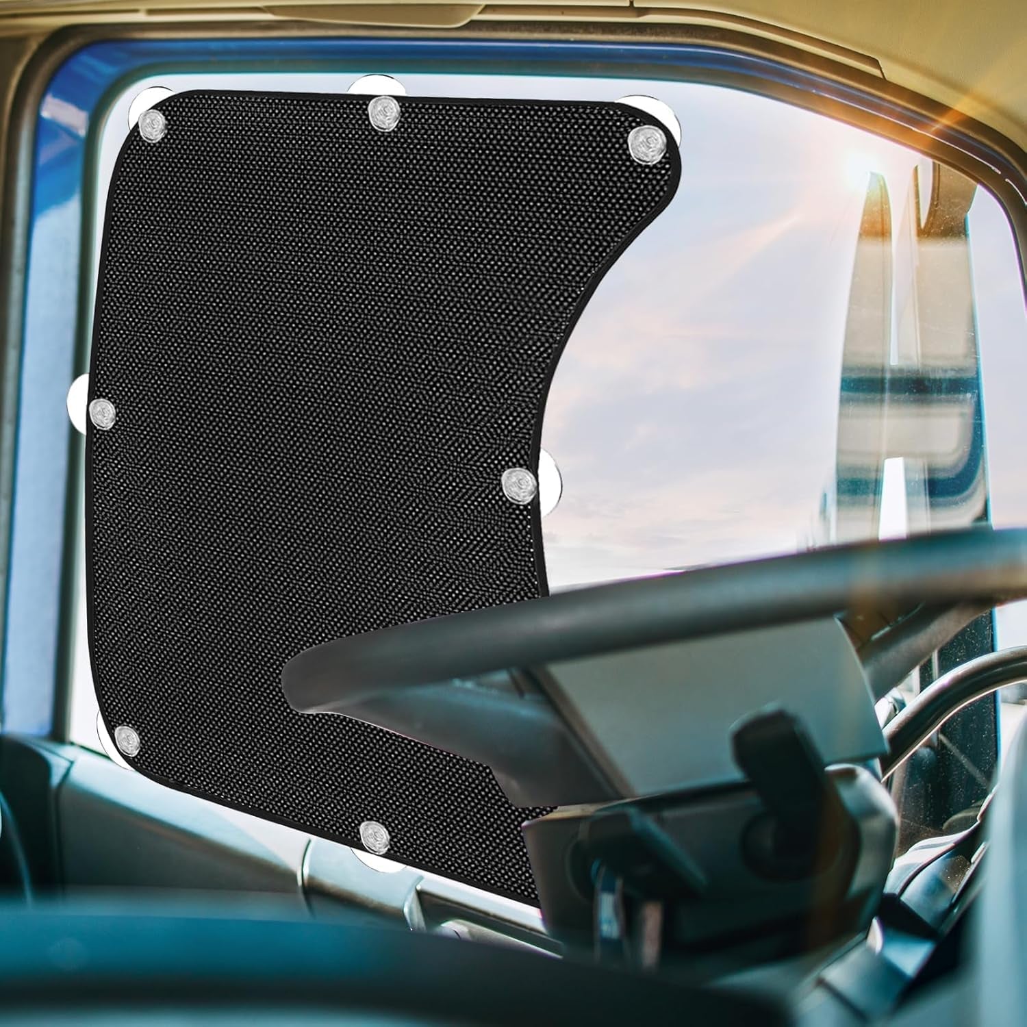 2Pcs Semi Trucks Window Shades with Suction Cups - Rush2Wait Travel Co.