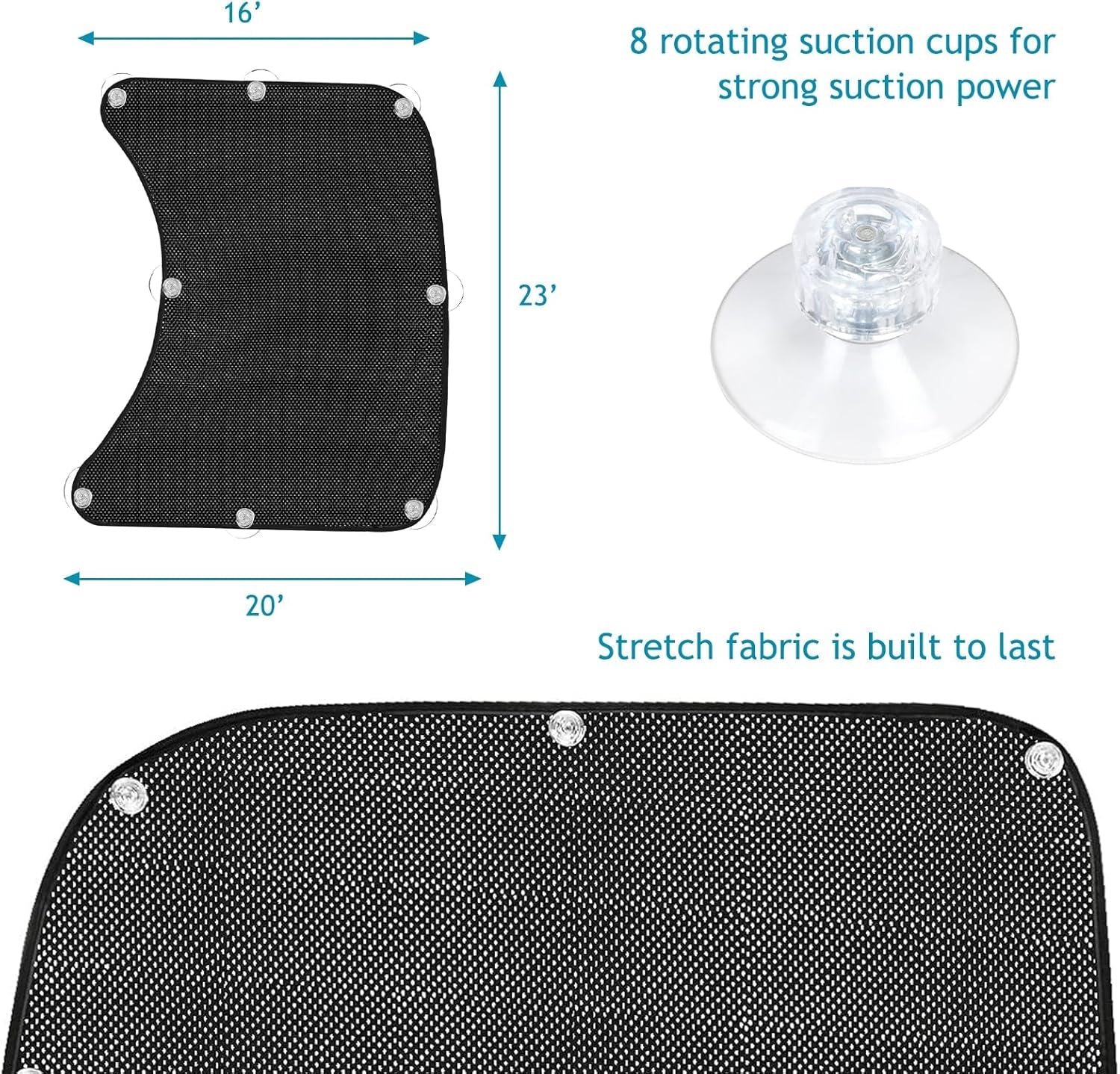 2Pcs Semi Trucks Window Shades with Suction Cups - Rush2Wait Travel Co.