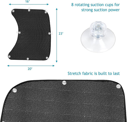 2Pcs Semi Trucks Window Shades with Suction Cups - Rush2Wait Travel Co.