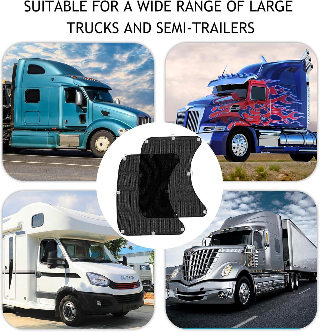 2Pcs Semi Trucks Window Shades with Suction Cups - Rush2Wait Travel Co.