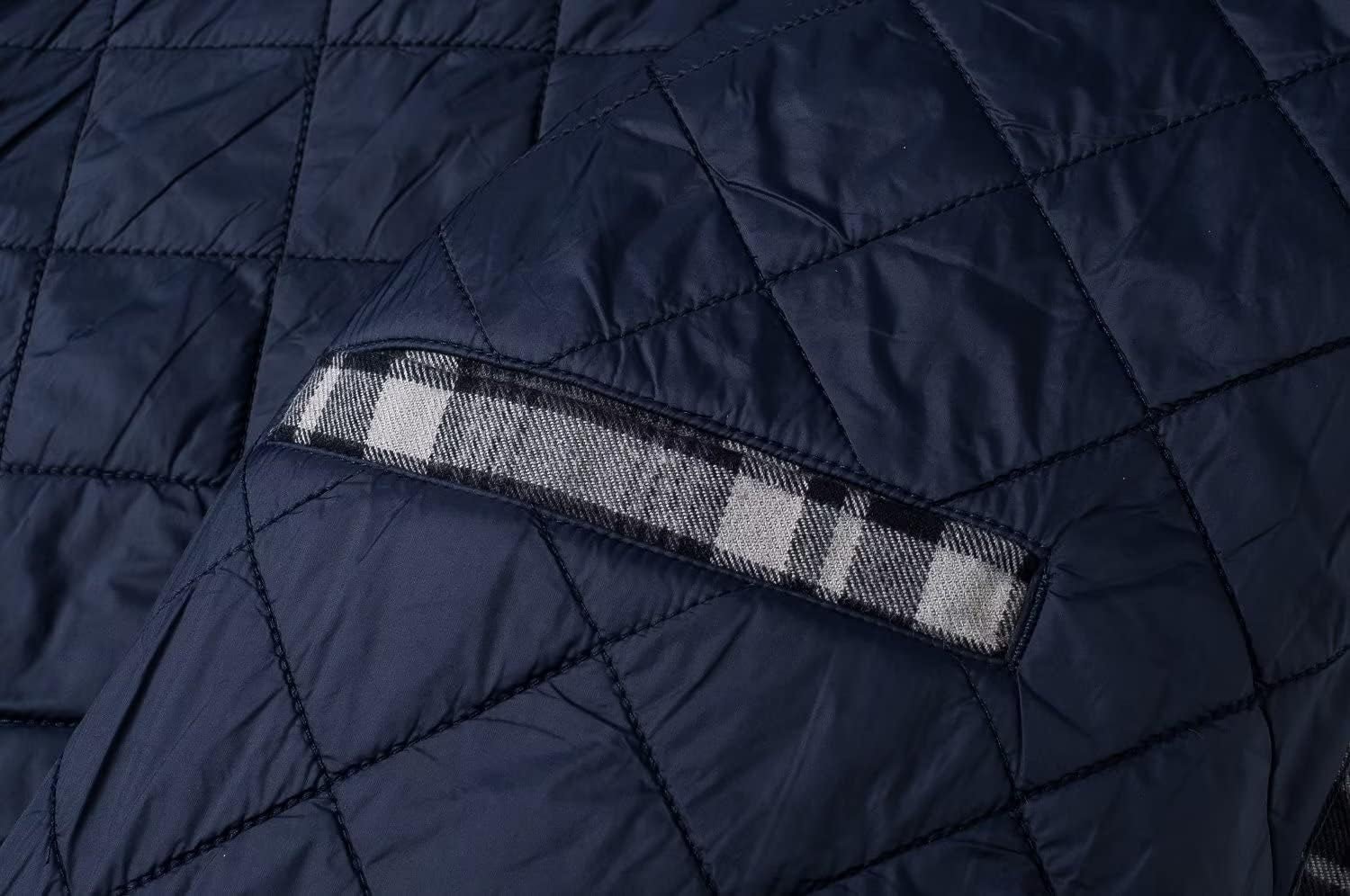 Men'S Quilted Lined Flannel Hoodie Jacket Cotton Button down Shirt Jacket Long Sleeve Plaid Shirt Shacket - Rush2Wait Travel Co.