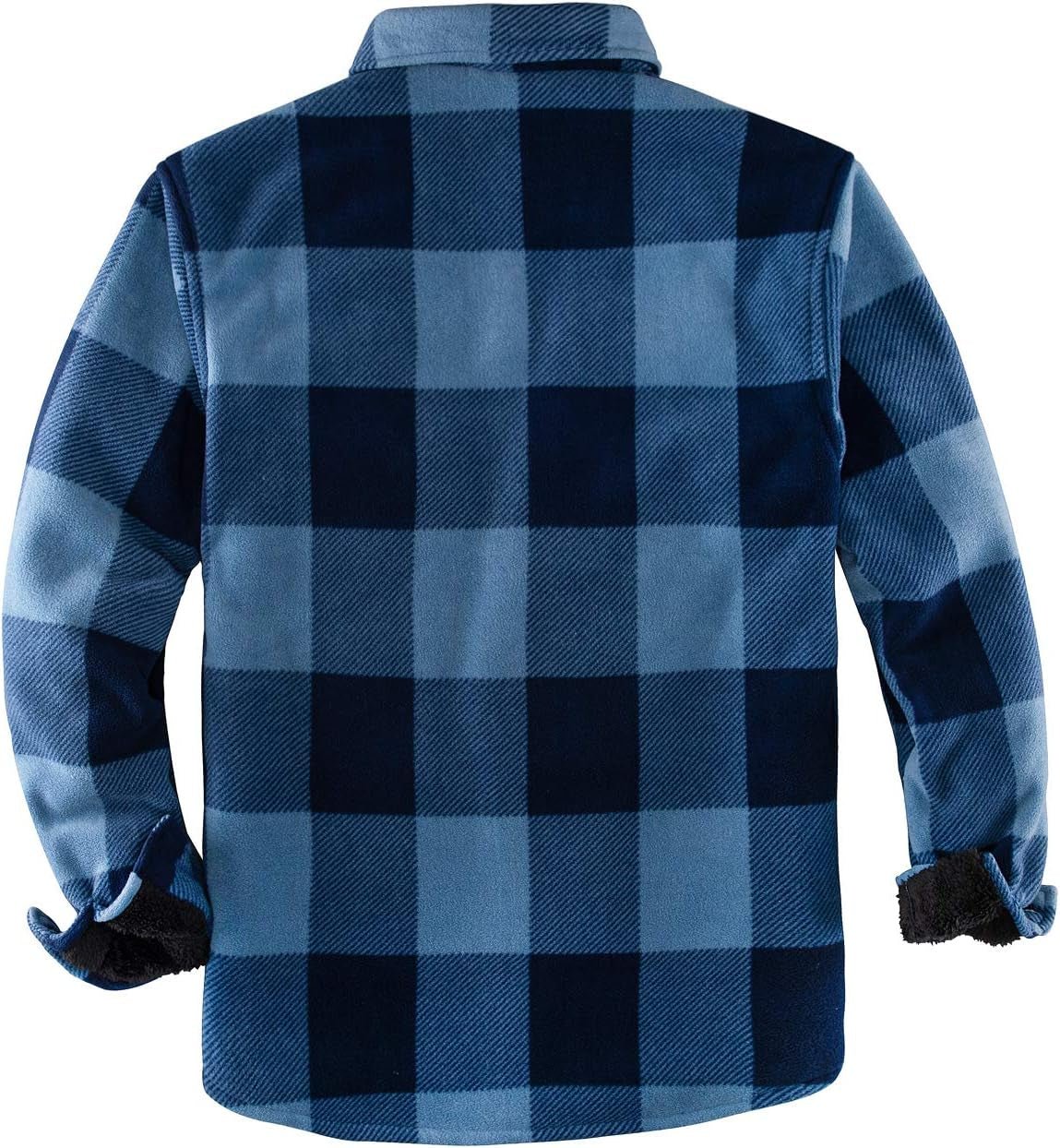 Men'S Warm Sherpa Lined Fleece Plaid Flannel Shirt Jacket(All Sherpa Fleece Lined) - Rush2Wait Travel Co.
